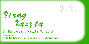 virag kaszta business card